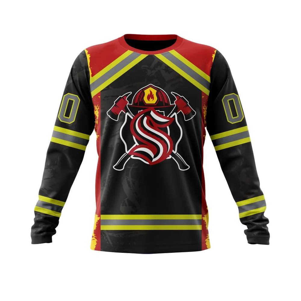 Seattle Kraken | Honnor Firefighter V0322 Long Sleeved Sweatshirt 