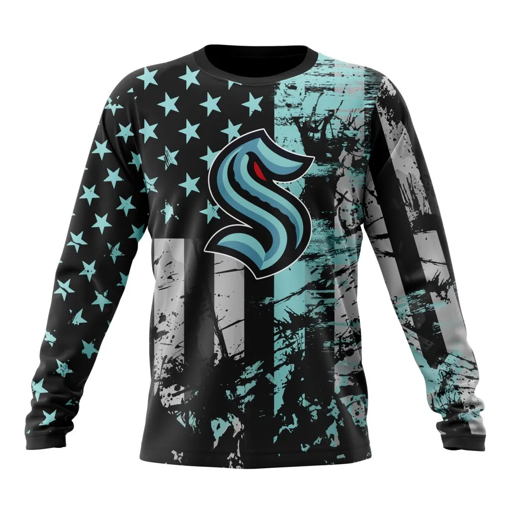 Seattle Kraken | Specialized Jersey For America Long Sleeved Sweatshirt 