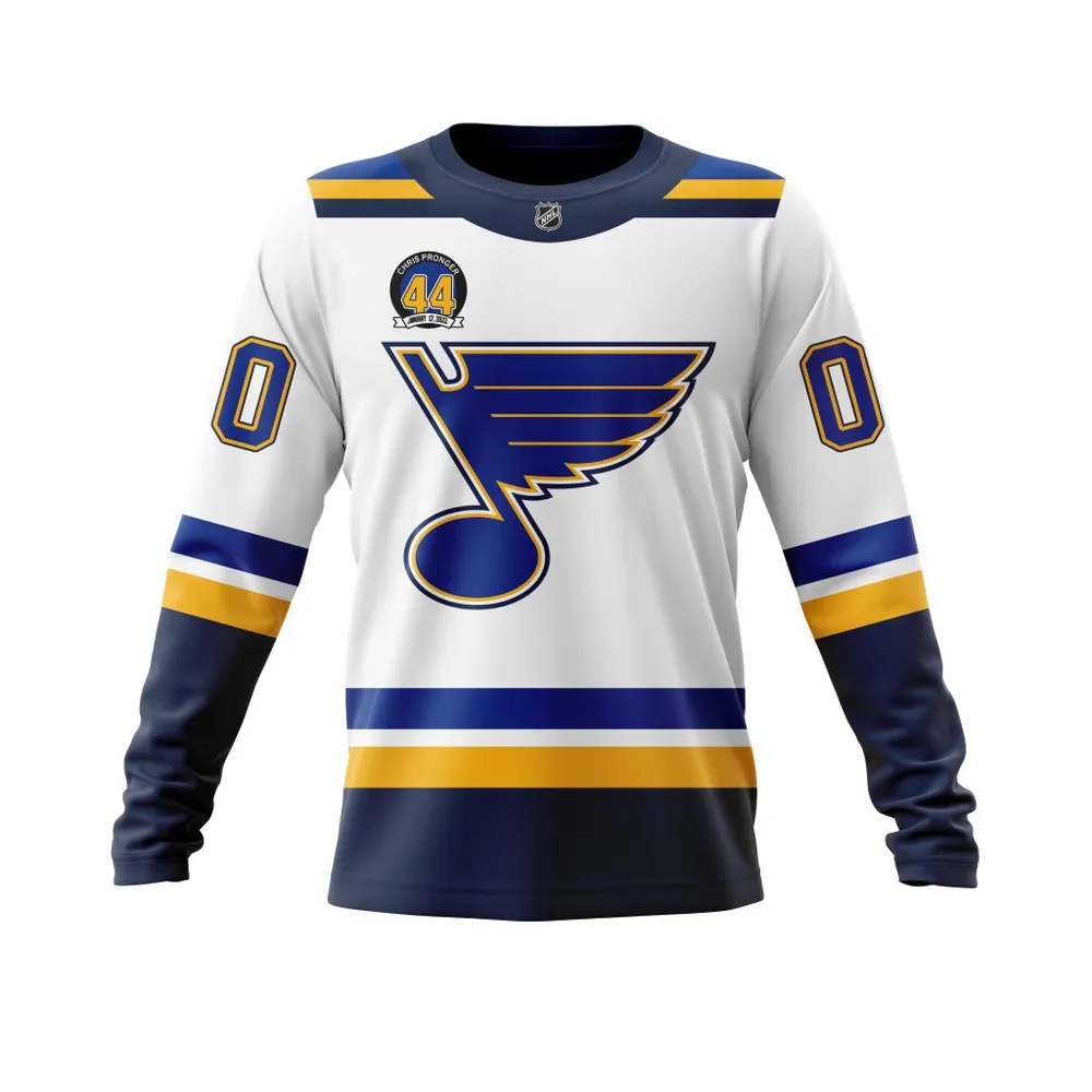 St Louis Blues Special Chris Pronger Jersey Retirement | Personalized Name & Number Long Sleeved Sweatshirt 