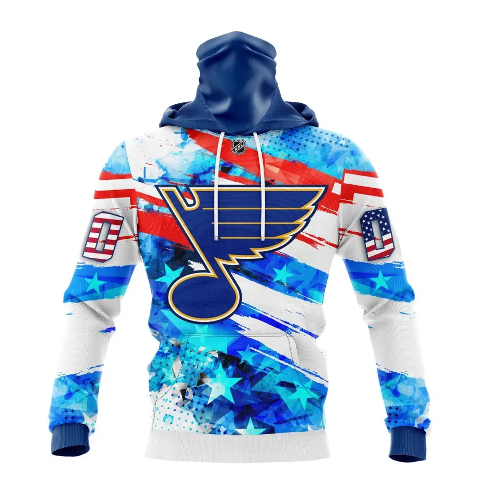 St Louis Blues | Special Concept For Independence Day St2201 Mask Hoodie