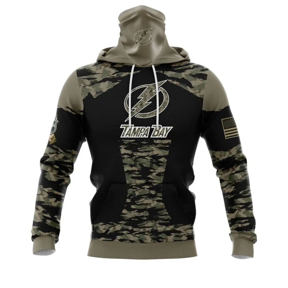 Tampa Bay Lightning | Honors Veterans And Military Members Mask Hoodie