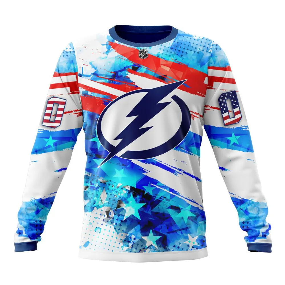 Tampa Bay Lightning | Special Concept For Independence Day St2201 Long Sleeved Sweatshirt 