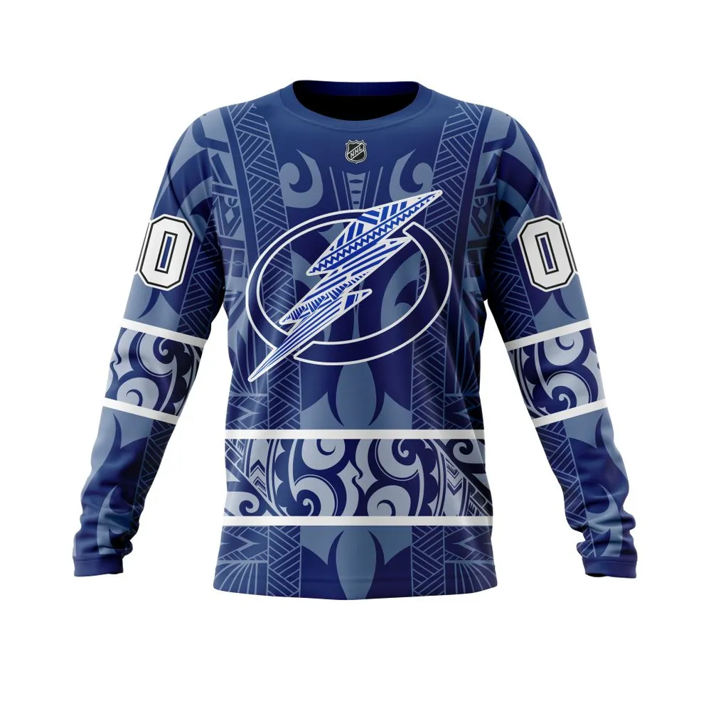 Tampa Bay Lightning | Specialized Native With Samoa Culture V0222 Long Sleeved Sweatshirt 