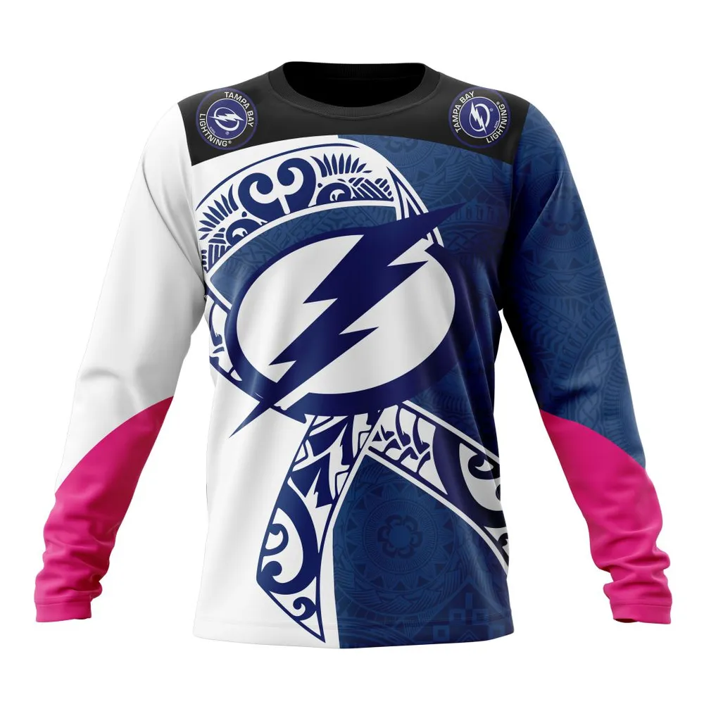 Tampa Bay Lightning | Specialized Samoa Fights Cancer Jersey Long Sleeved Sweatshirt 