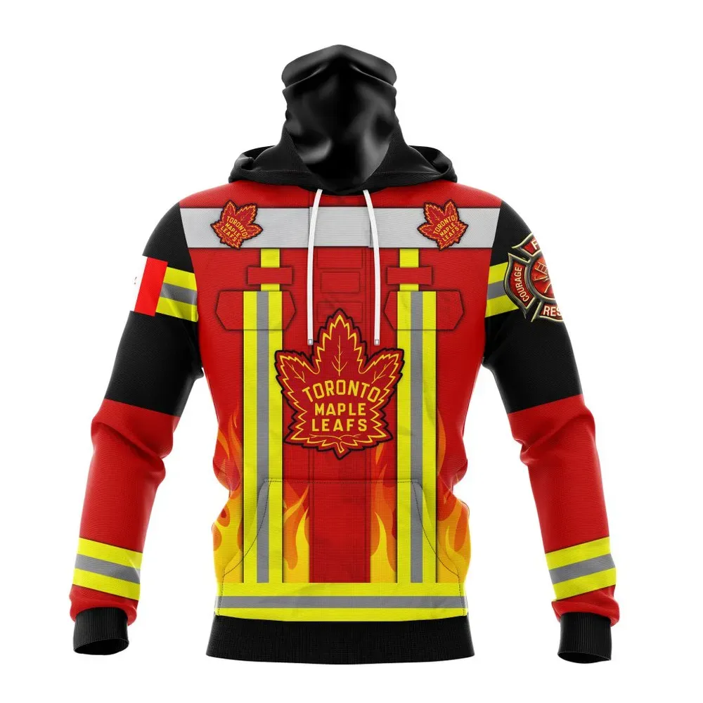 Toronto Maple Leafs Honnor Firefighter Uniform V0622 Mask Hoodie