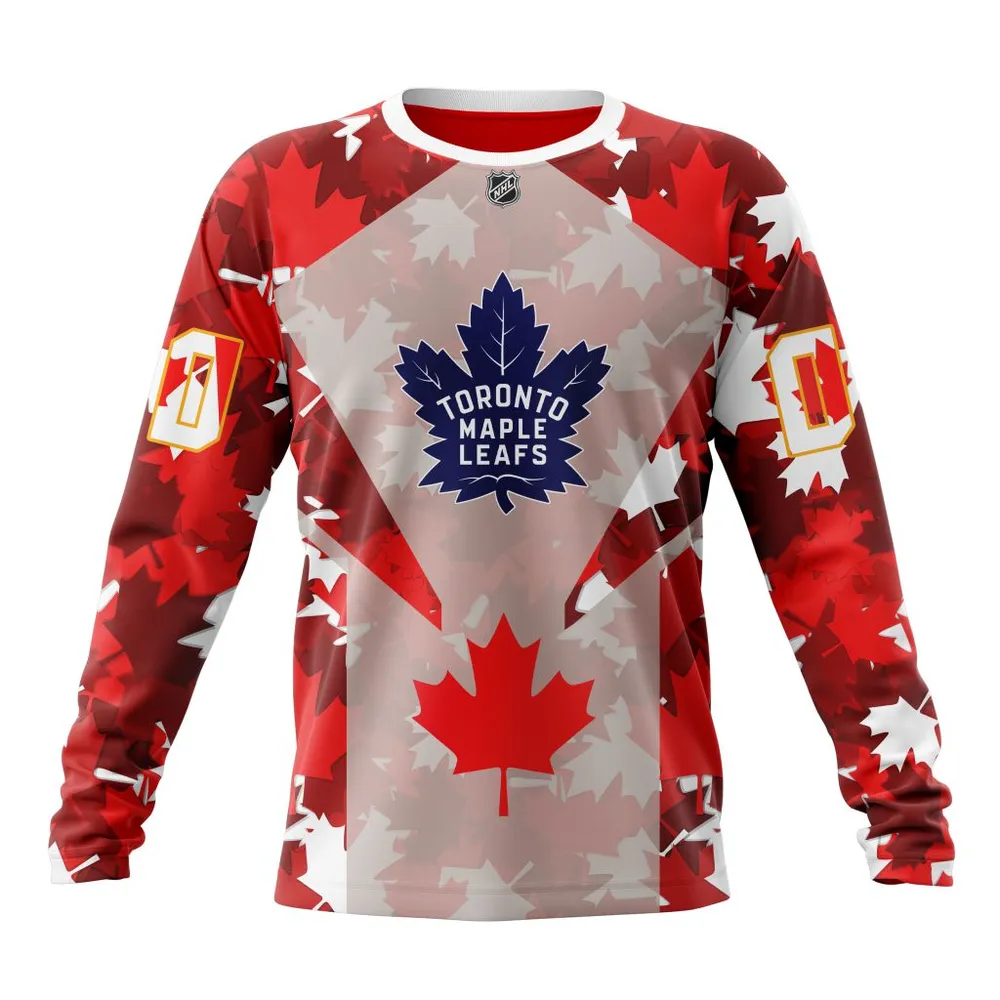 Toronto Maple Leafs | Special Concept For Canada Day St2201 Long Sleeved Sweatshirt 