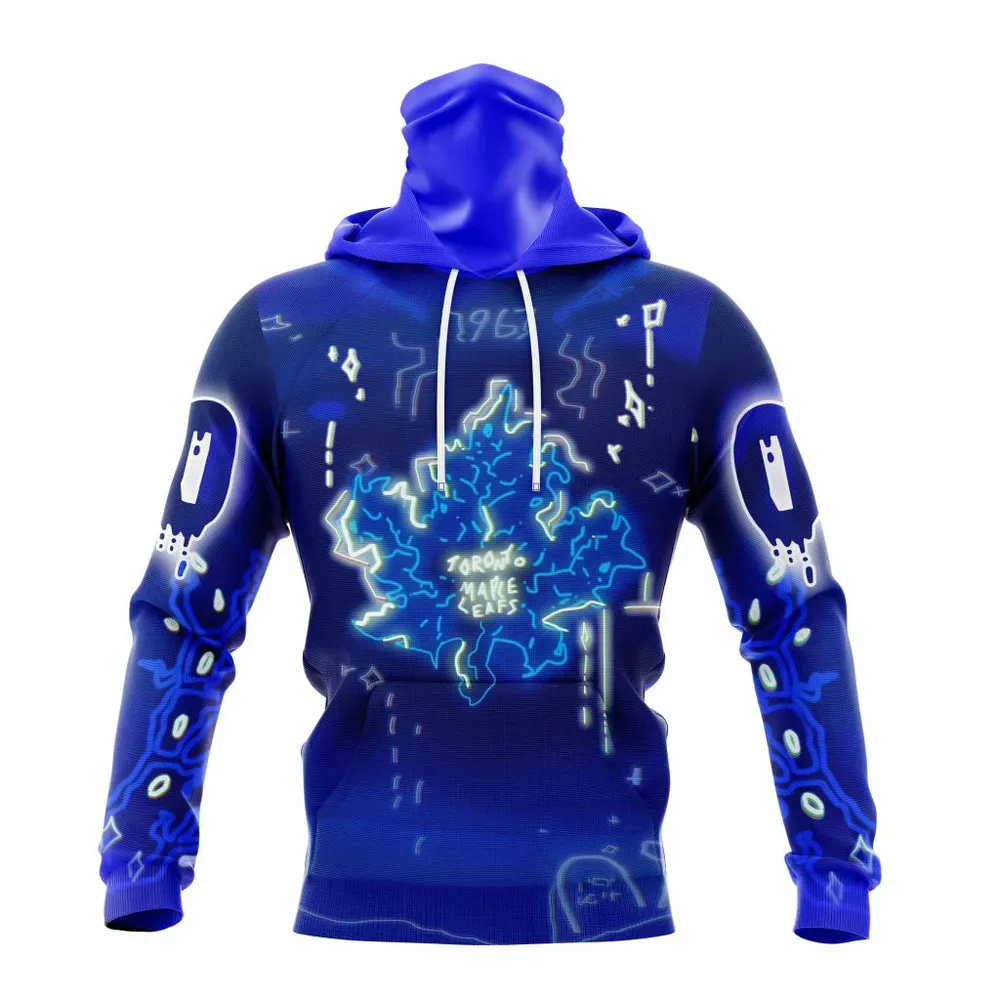 Toronto Maple Leafs Specialized Jersey For Halloween Night Mask Hoodie