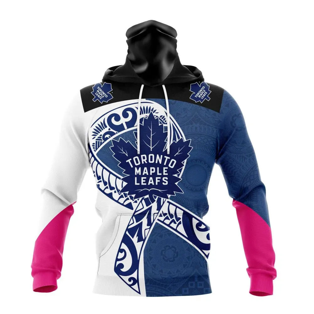 Toronto Maple Leafs Specialized Samoa Fights Cancer Jersey Mask Hoodie