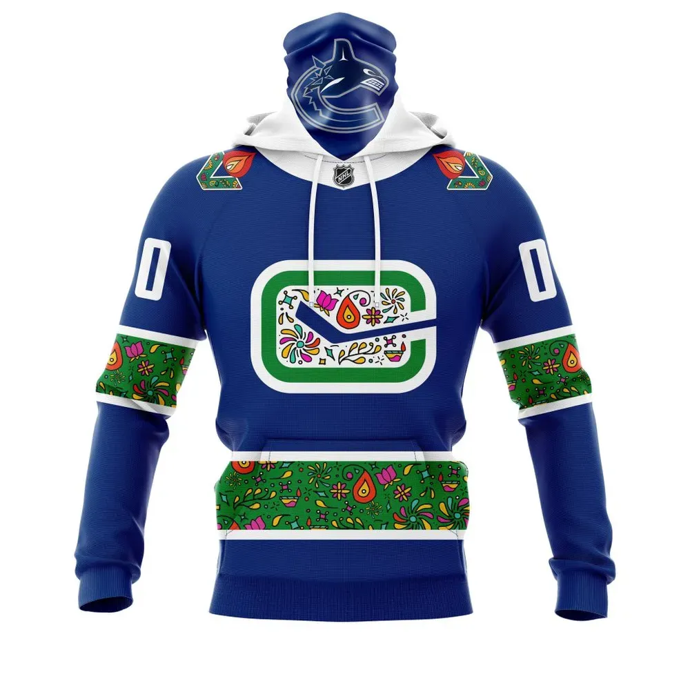 Vancouver Canucks | Celebrate Diwali Specialized Concepts Kits V2 Mask Hoodie