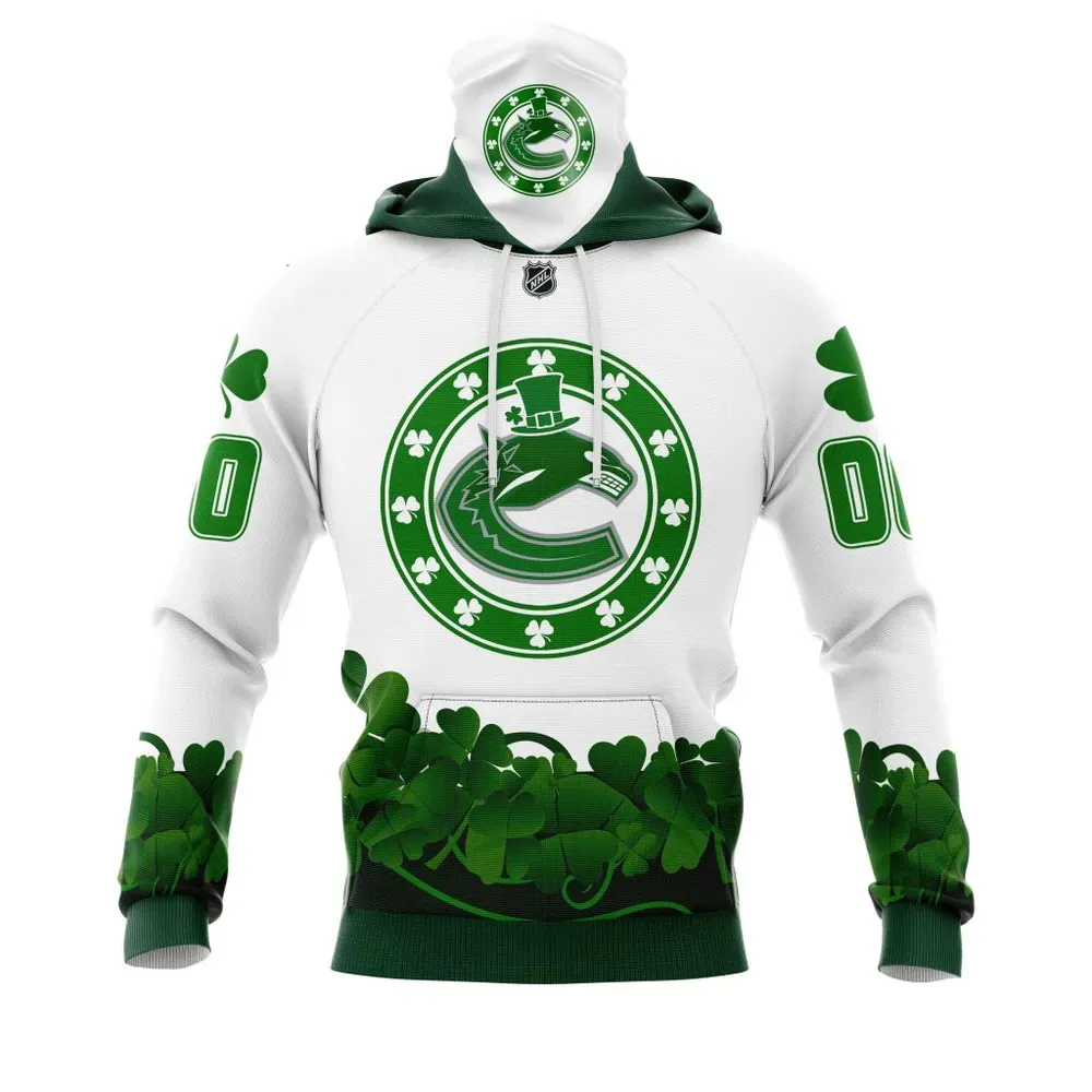 Vancouver Canucks | Happy St.Patrick Days Jersey V0522 Mask Hoodie