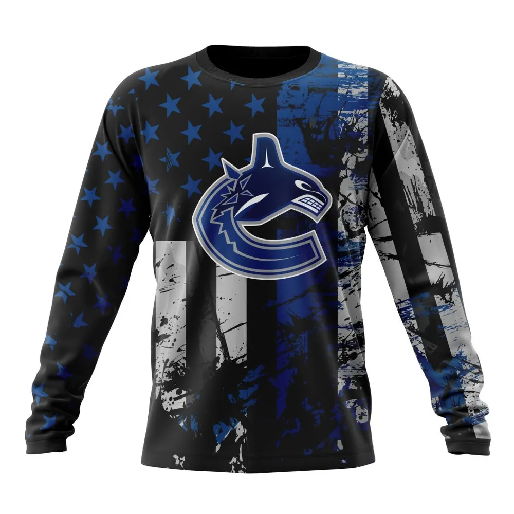 Vancouver Canucks Specialized Jersey For America Long Sleeved Sweatshirt 