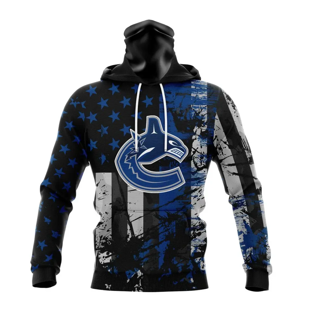 Vancouver Canucks Specialized Jersey For America Mask Hoodie