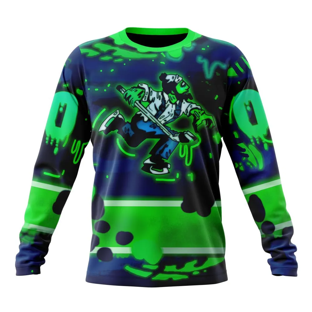 Vancouver Canucks Specialized Jersey For Halloween Night Long Sleeved Sweatshirt 