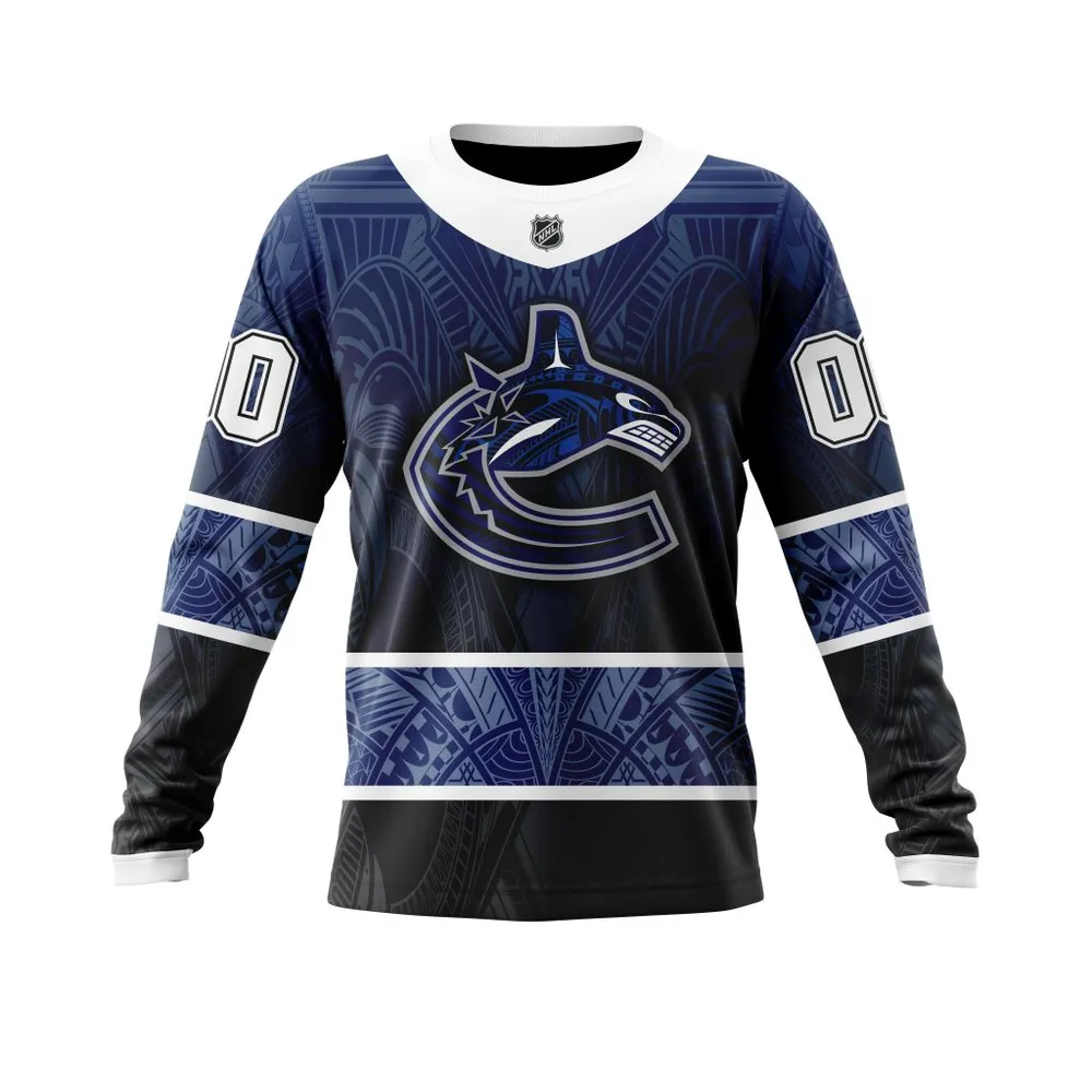 Vancouver Canucks | Specialized Native With Samoa Culture V0222 Long Sleeved Sweatshirt 