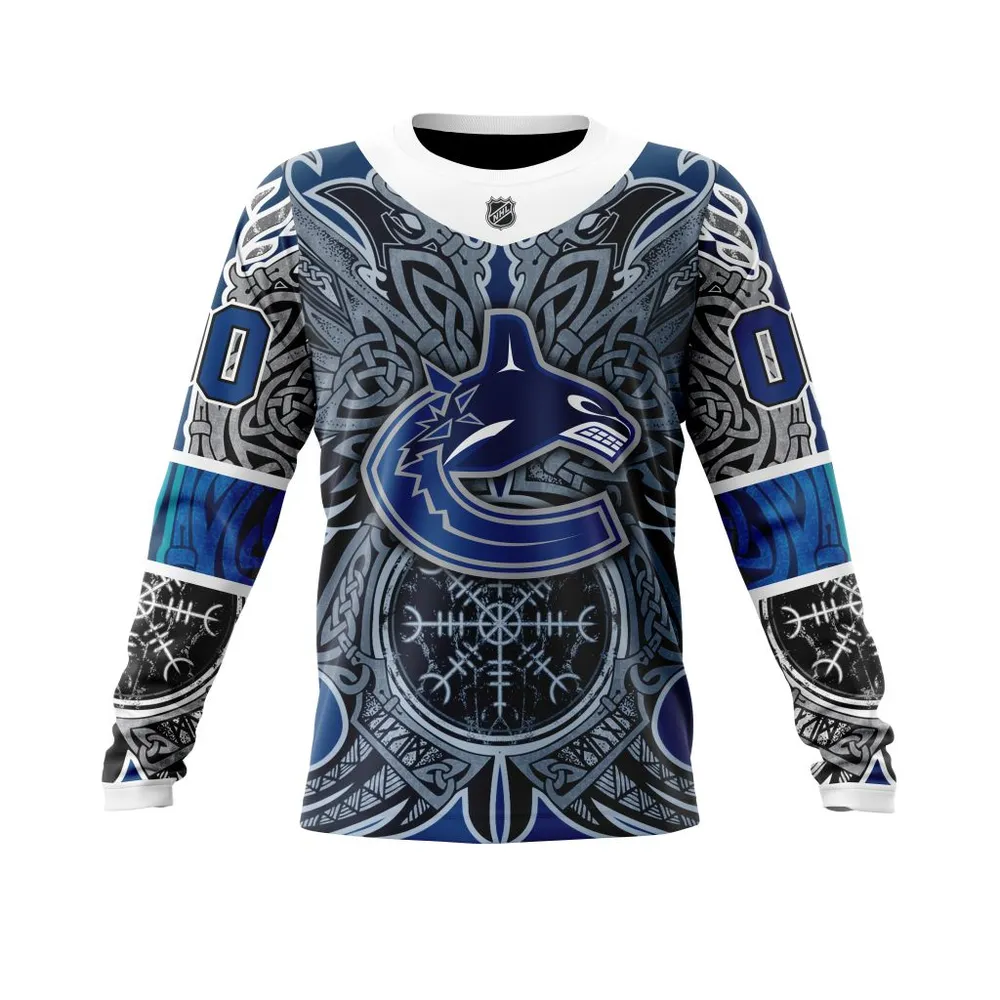 Vancouver Canucks | Specialized Norse Viking Symbols St2201 Long Sleeved Sweatshirt 