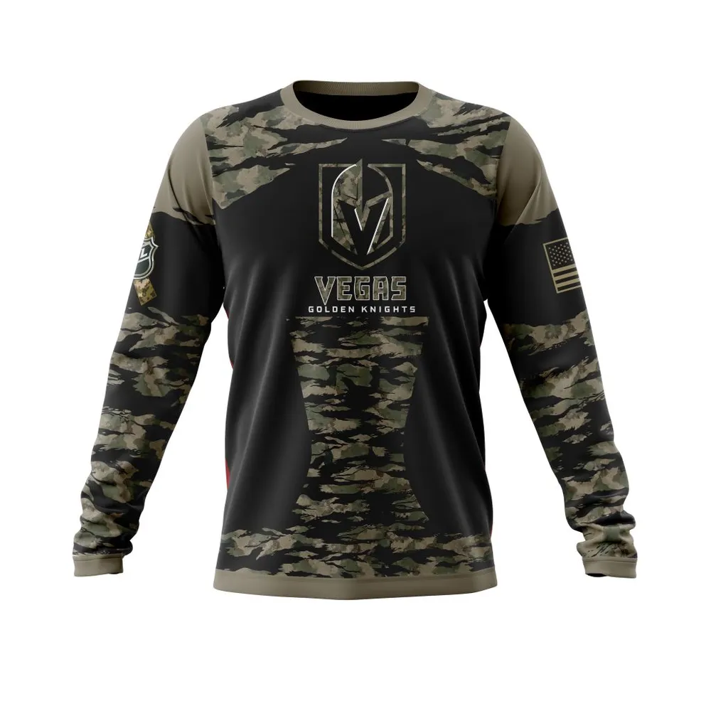 Vegas Golden Knights | Honors Veterans And Military Members Long Sleeved Sweatshirt 