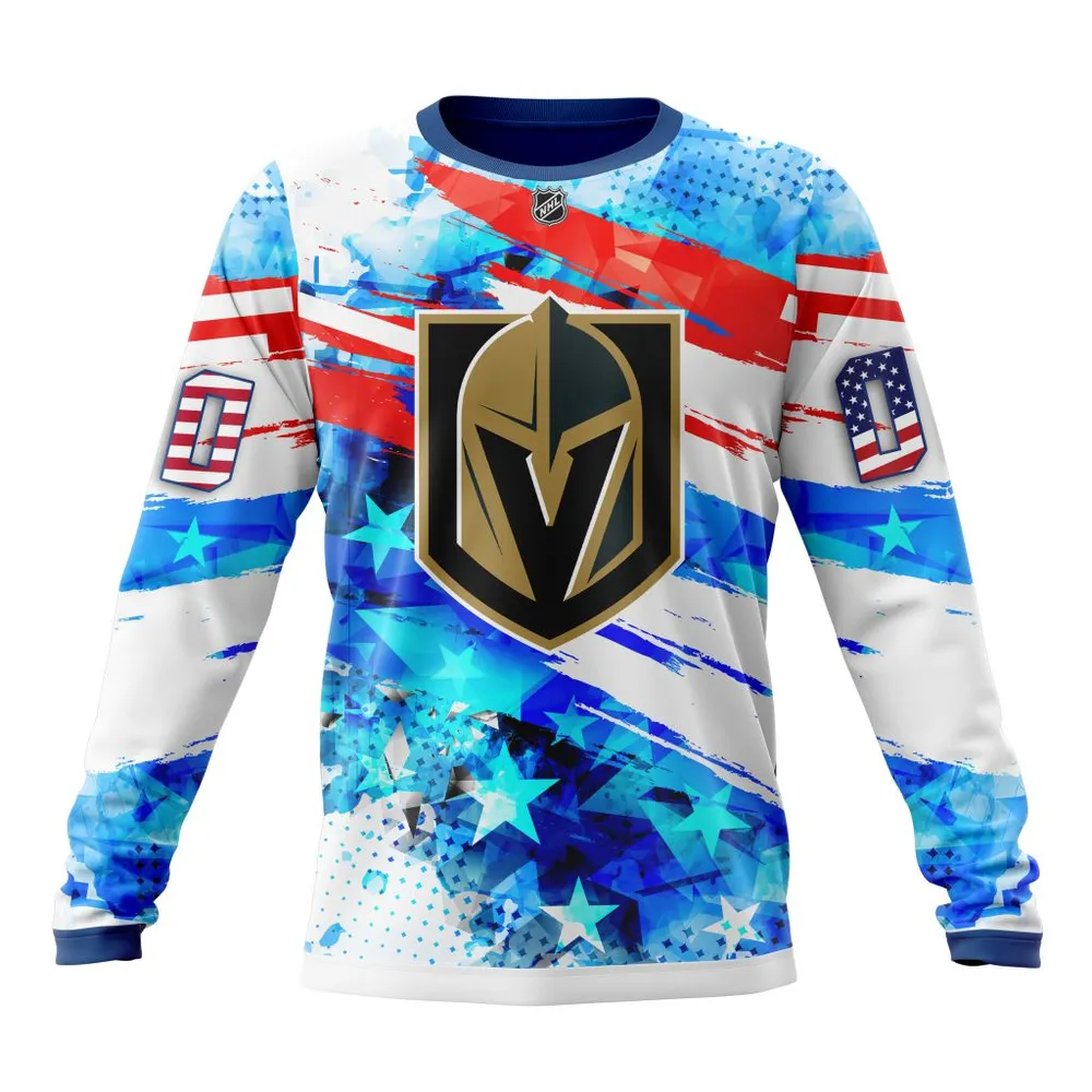 Vegas Golden Knights | Special Concept For Independence Day St2201 Long Sleeved Sweatshirt 