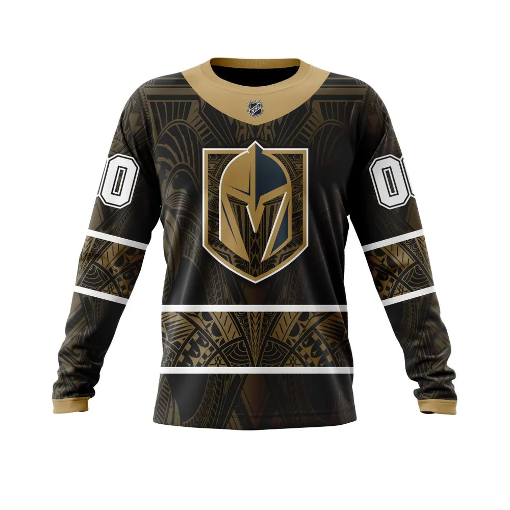 Vegas Golden Knights | Specialized Native With Samoa Culture V0222 Long Sleeved Sweatshirt 