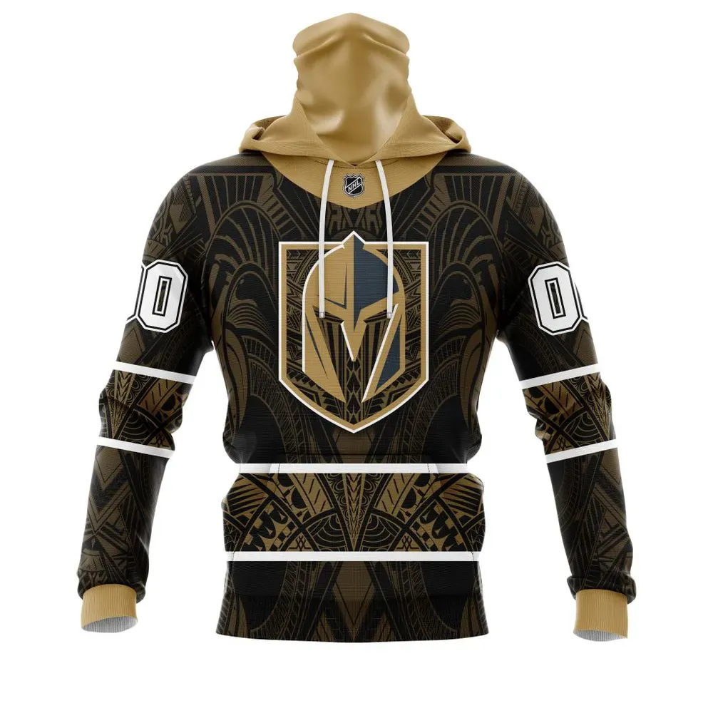 Vegas Golden Knights | Specialized Native With Samoa Culture V0222 Mask Hoodie