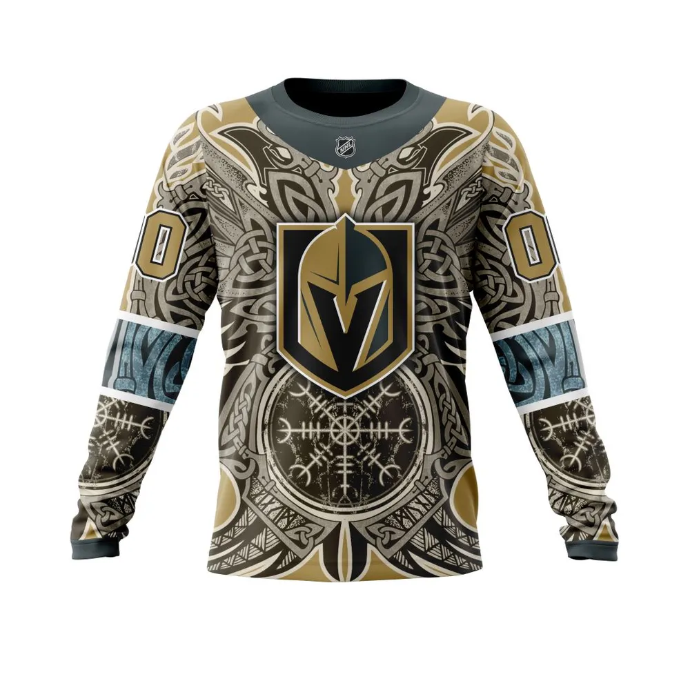 Vegas Golden Knights | Specialized Norse Viking Symbols St2201 Long Sleeved Sweatshirt 