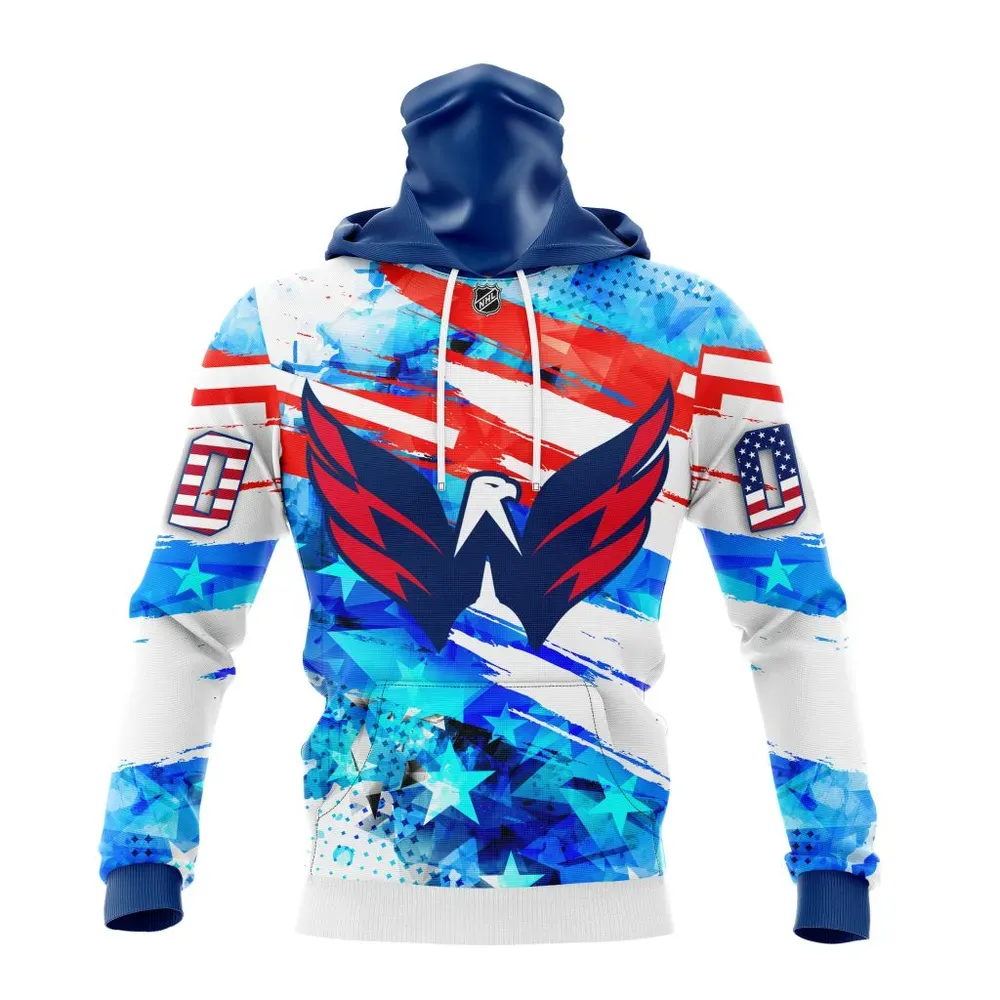 Washington Capitals | Special Concept For Independence Day St2201 Mask Hoodie