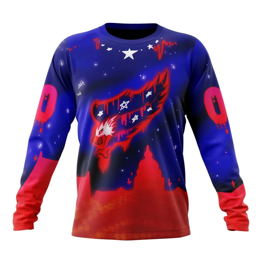 Washington Capitals | Specialized Jersey For Halloween Night Long Sleeved Sweatshirt 