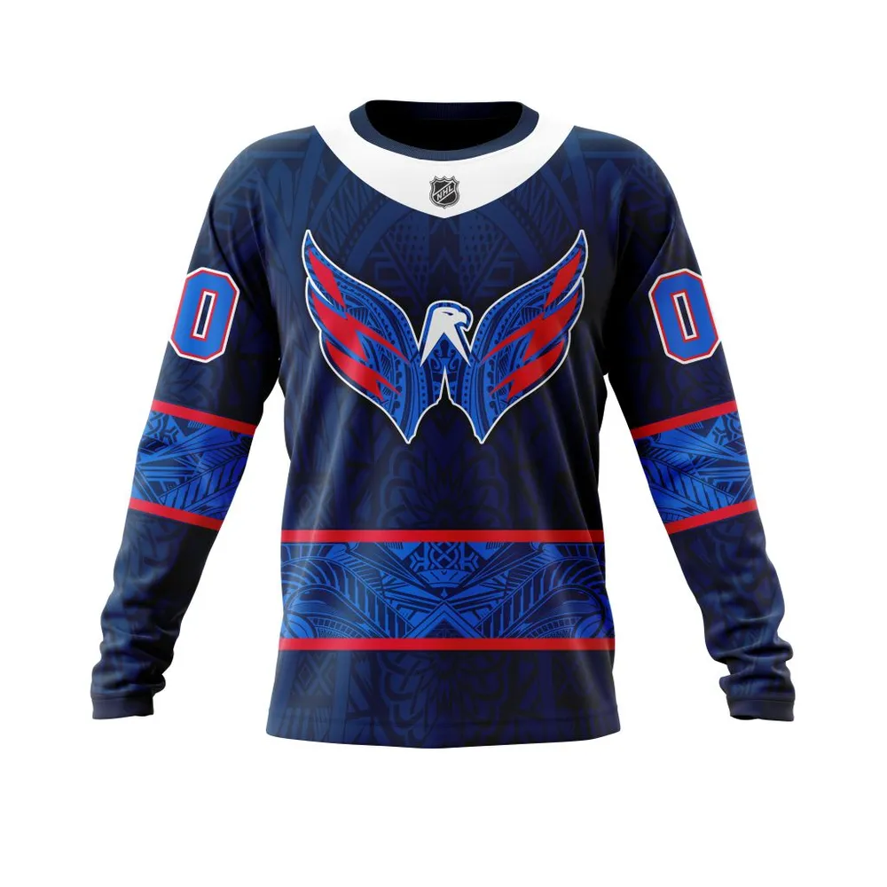 Washington Capitals | Specialized Native With Samoa Culture V0222 Long Sleeved Sweatshirt 