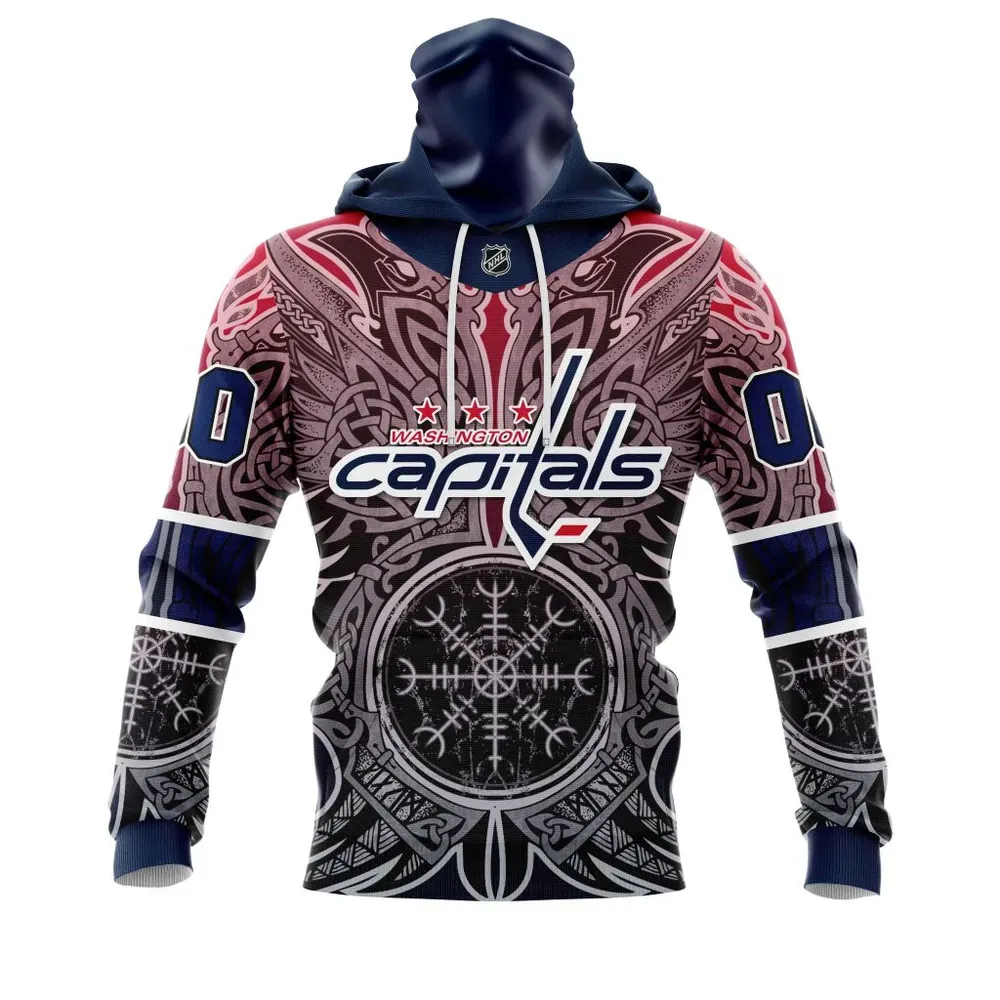 Washington Capitals | Specialized Norse Viking Symbols St2201 Mask Hoodie