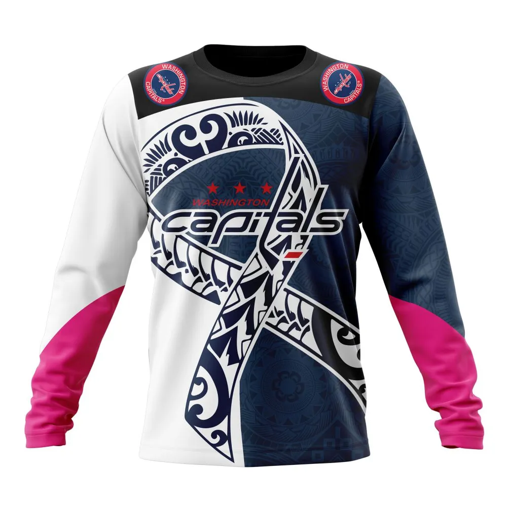 Washington Capitals | Specialized Samoa Fights Cancer Jersey Long Sleeved Sweatshirt 