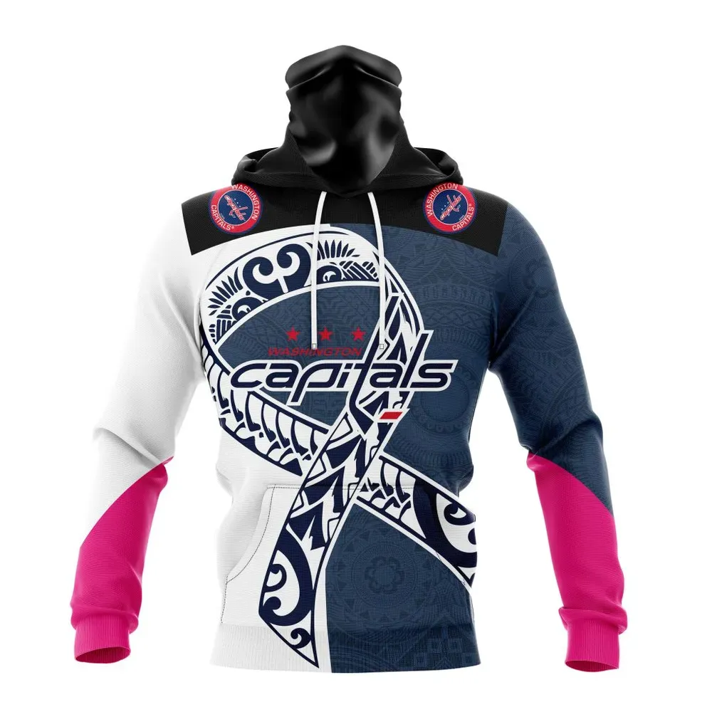 Washington Capitals | Specialized Samoa Fights Cancer Jersey Mask Hoodie