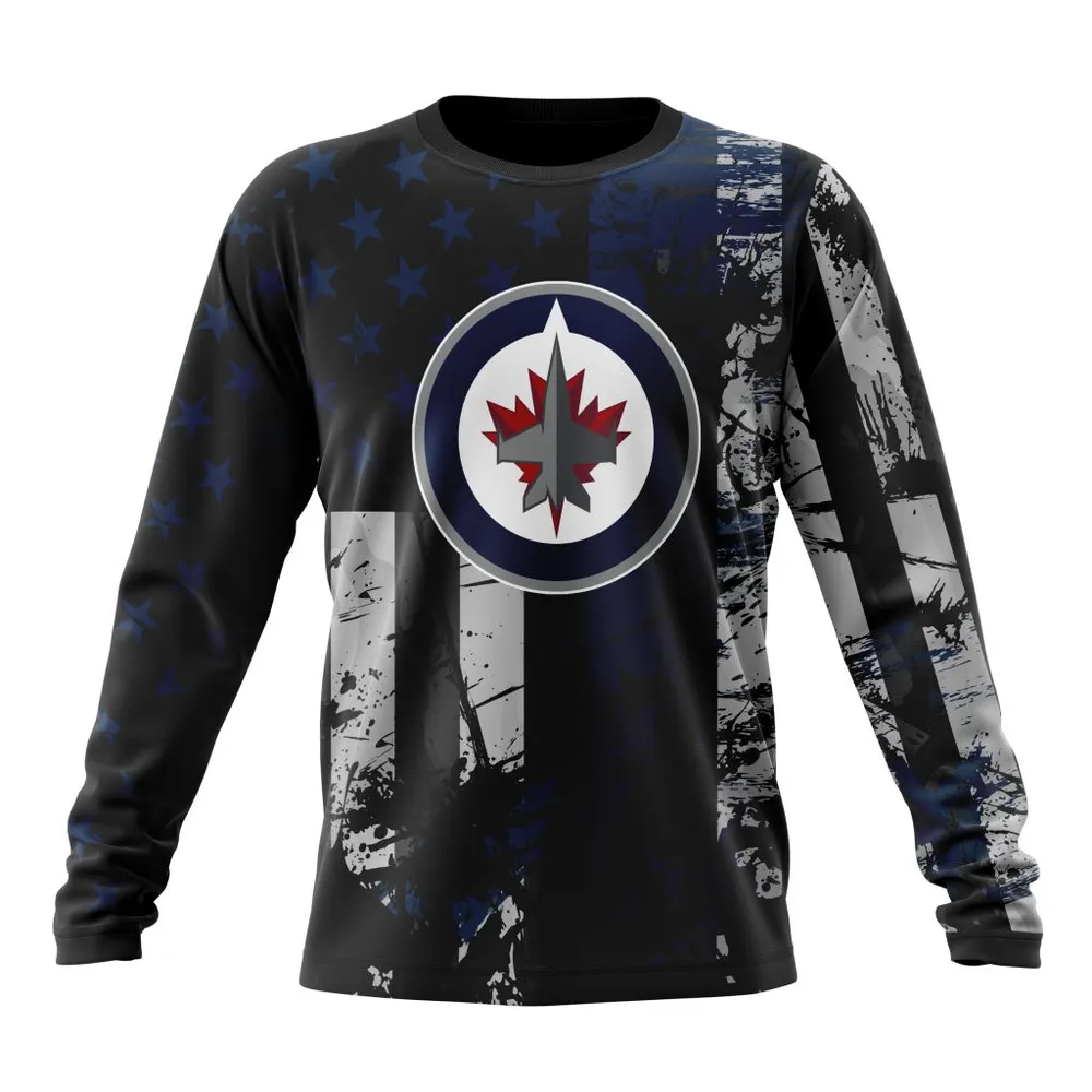 Winnipeg Jets Specialized Jersey For America Long Sleeved Sweatshirt 