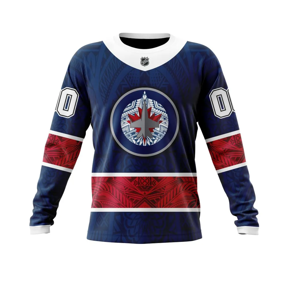 Winnipeg Jets | Specialized Native With Samoa Culture V0222 Long Sleeved Sweatshirt 