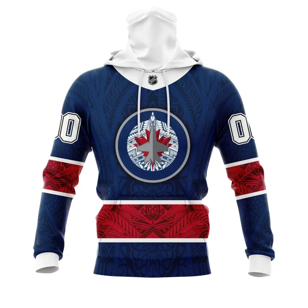 Winnipeg Jets | Specialized Native With Samoa Culture V0222 Mask Hoodie