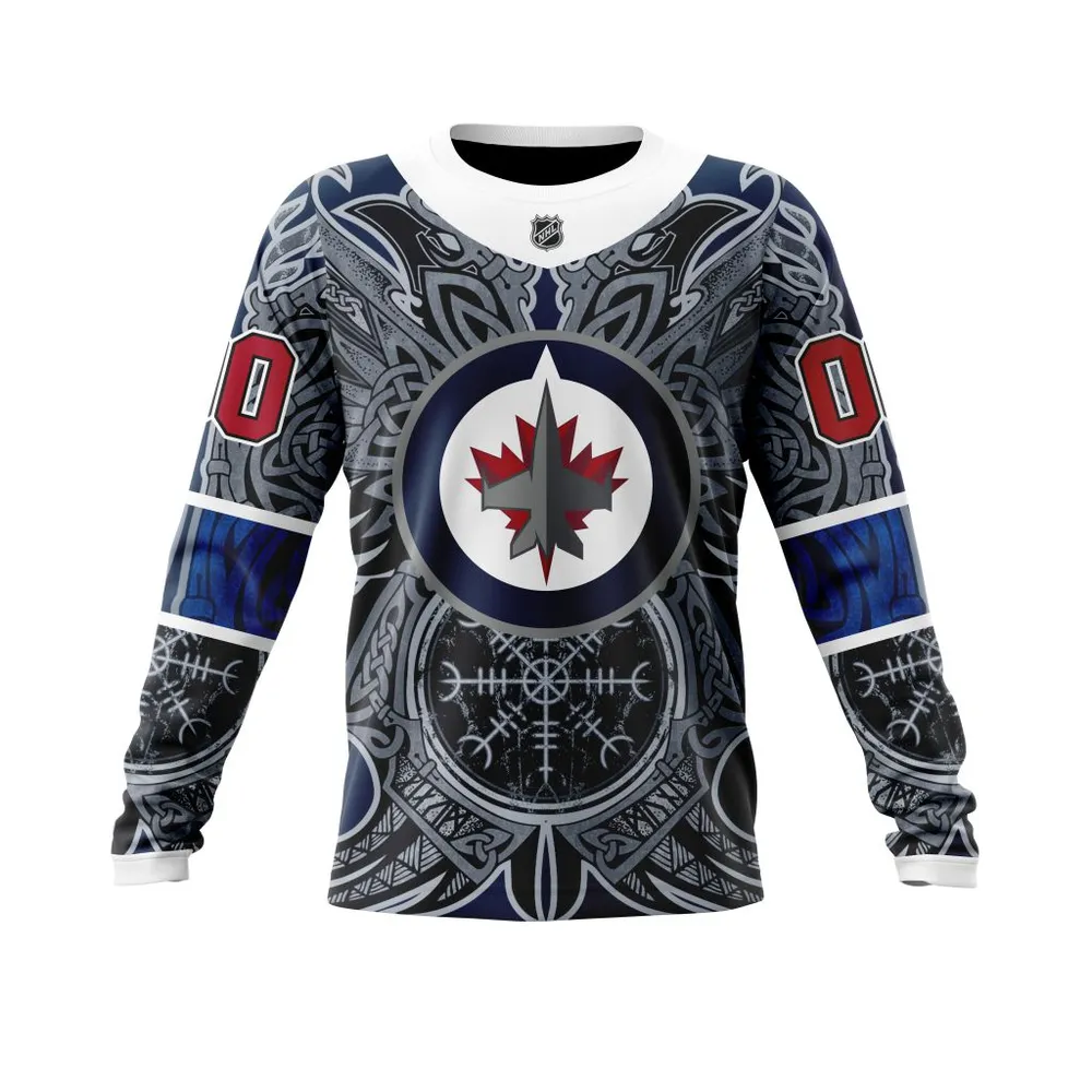 Winnipeg Jets | Specialized Norse Viking Symbols St2201 Long Sleeved Sweatshirt 