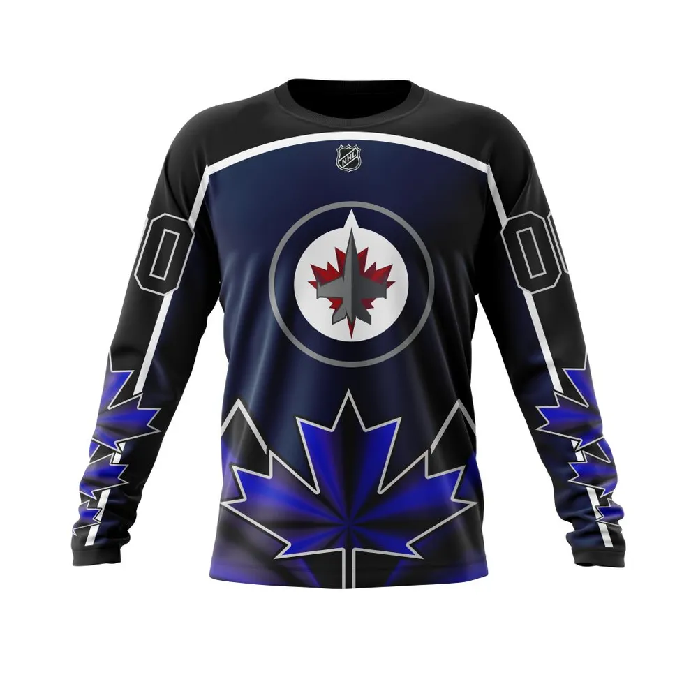 Winnipeg Jets | With Beloved Canada Maple Leafs V0122 Long Sleeved Sweatshirt 