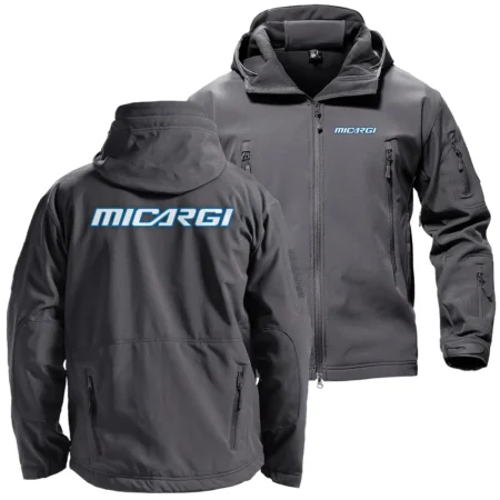 Micargi Exclusive Logo Hooded Military Tactical Jacket BLBC210A0610