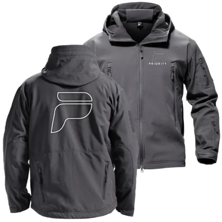 Priority Bicycles Exclusive Logo Hooded Military Tactical Jacket BLBC210A0910