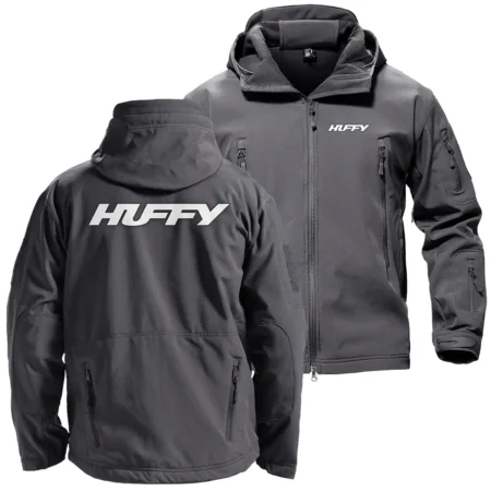 Huffy Exclusive Logo Hooded Military Tactical Jacket BLBC210A1510