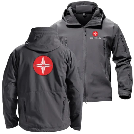 Schwinn Exclusive Logo Hooded Military Tactical Jacket BLBC210A2210