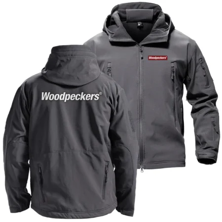 Woodpeckers Exclusive Logo Hooded Military Tactical Jacket BLC110A0210