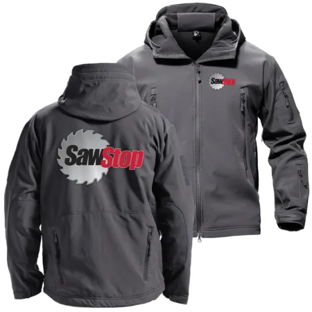 SawStop Exclusive Logo Hooded Military Tactical Jacket BLC110A0510