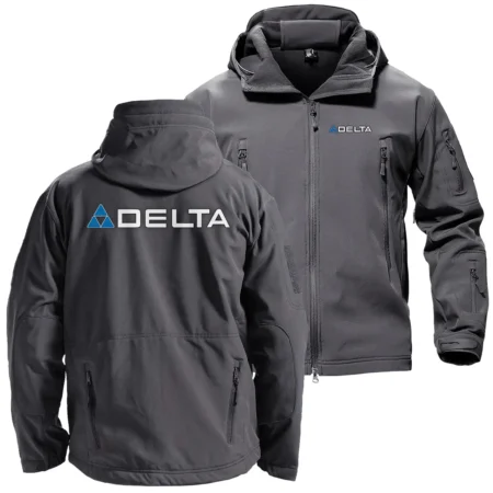 Delta Exclusive Logo Hooded Military Tactical Jacket BLC110A0710