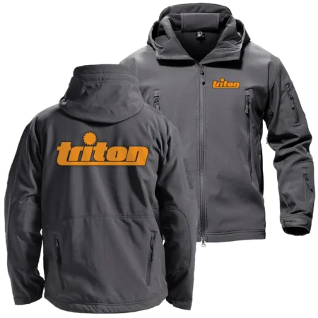 Triton Exclusive Logo Hooded Military Tactical Jacket BLC110A0810