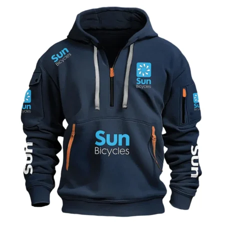 Sun Bicycles Exclusive Logo Fashion Hoodie Half Zipper BLBC210A041