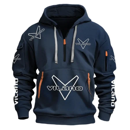 Vilano Exclusive Logo Fashion Hoodie Half Zipper BLBC210A071