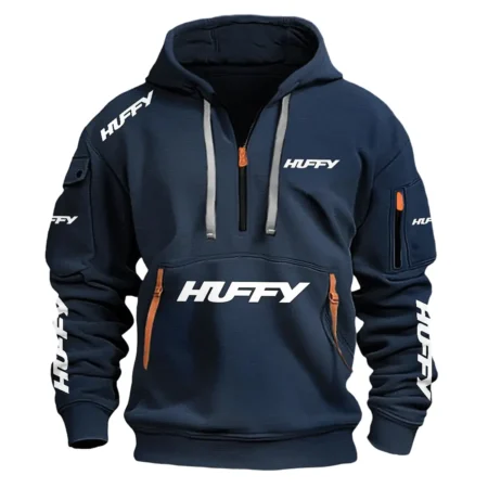 Huffy Exclusive Logo Fashion Hoodie Half Zipper BLBC210A151