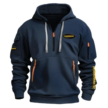 Powermatic Exclusive Logo Fashion Hoodie Half Zipper BLC110A041