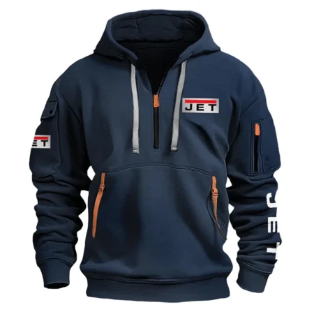 Jet Tools Exclusive Logo Fashion Hoodie Half Zipper BLC110A061