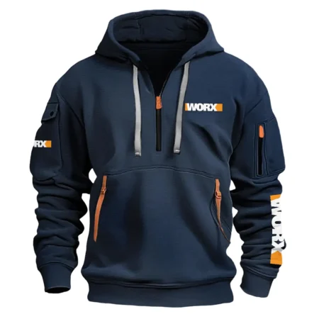 Worx Exclusive Logo Fashion Hoodie Half Zipper BLC110A211