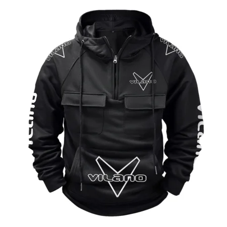 Vilano Exclusive Logo Tactical Quarter Zip Hoodie BLBC210A072